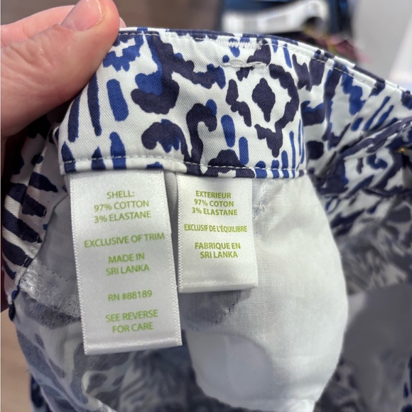 Lilly Pulitzer Callahan Chino Pants Tons Of Fun Elephants Size 2 - Picture 6 of 6